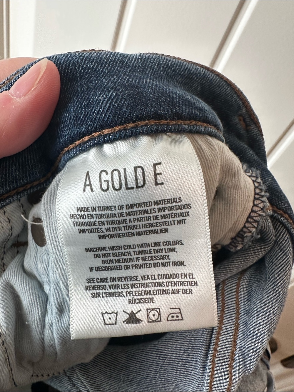Agolde High-Rise Medium-Dark Blue Skinny Raw Hem Jeans size 27 - Picture 9 of 11
